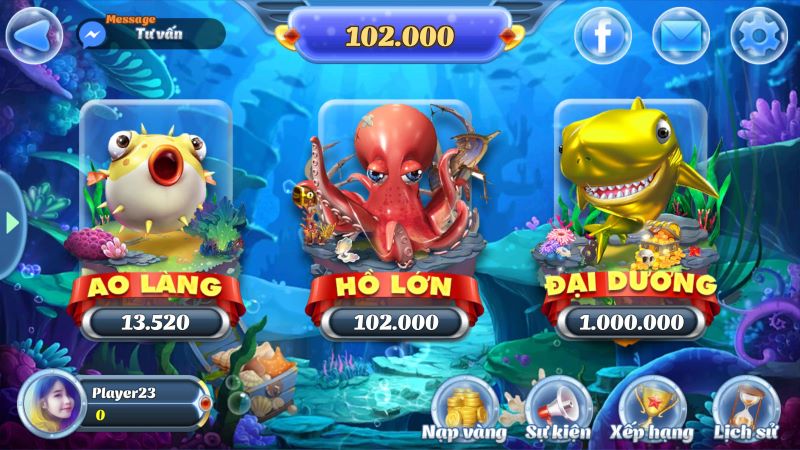Bắn Cá Đại Dương tại Hip Club – Trải nghiệm săn thưởng dưới lòng biển cực đỉnh 2 Các loại phòng chơi trong Bắn Cá Đại Dương